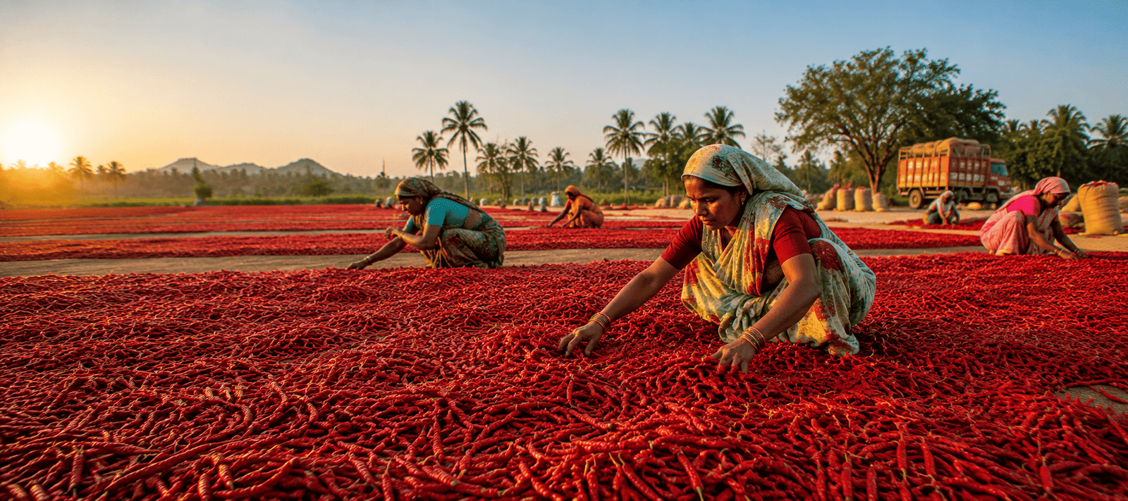 Chili harvest