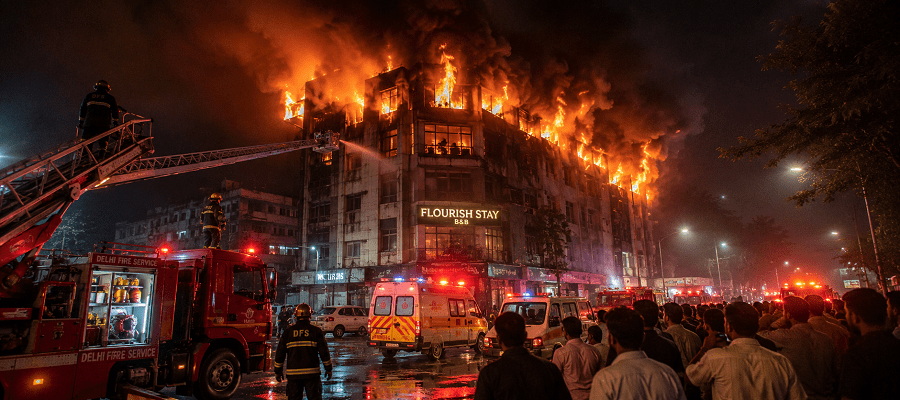 Delhi Hotel Fire