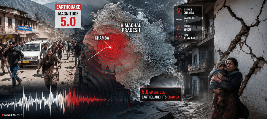 Earthquake hits Chamba magnitude 5.0