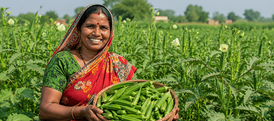 Okra Farming India